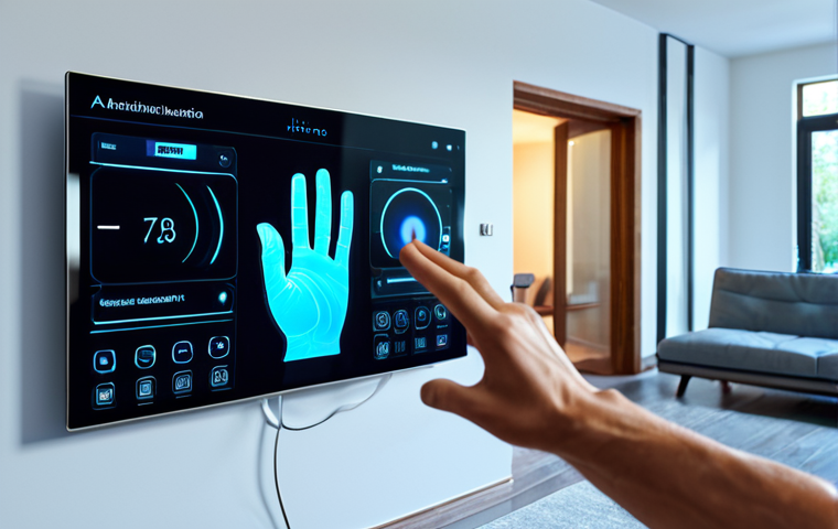 **Prompt:** A user interacting with a holographic home automation system using hand gestures. The interface displays clear visual feedback, highlighting volume control. Modern living room background. Perfect anatomy, natural pose, fully clothed, appropriate content, safe for work, professional design.
